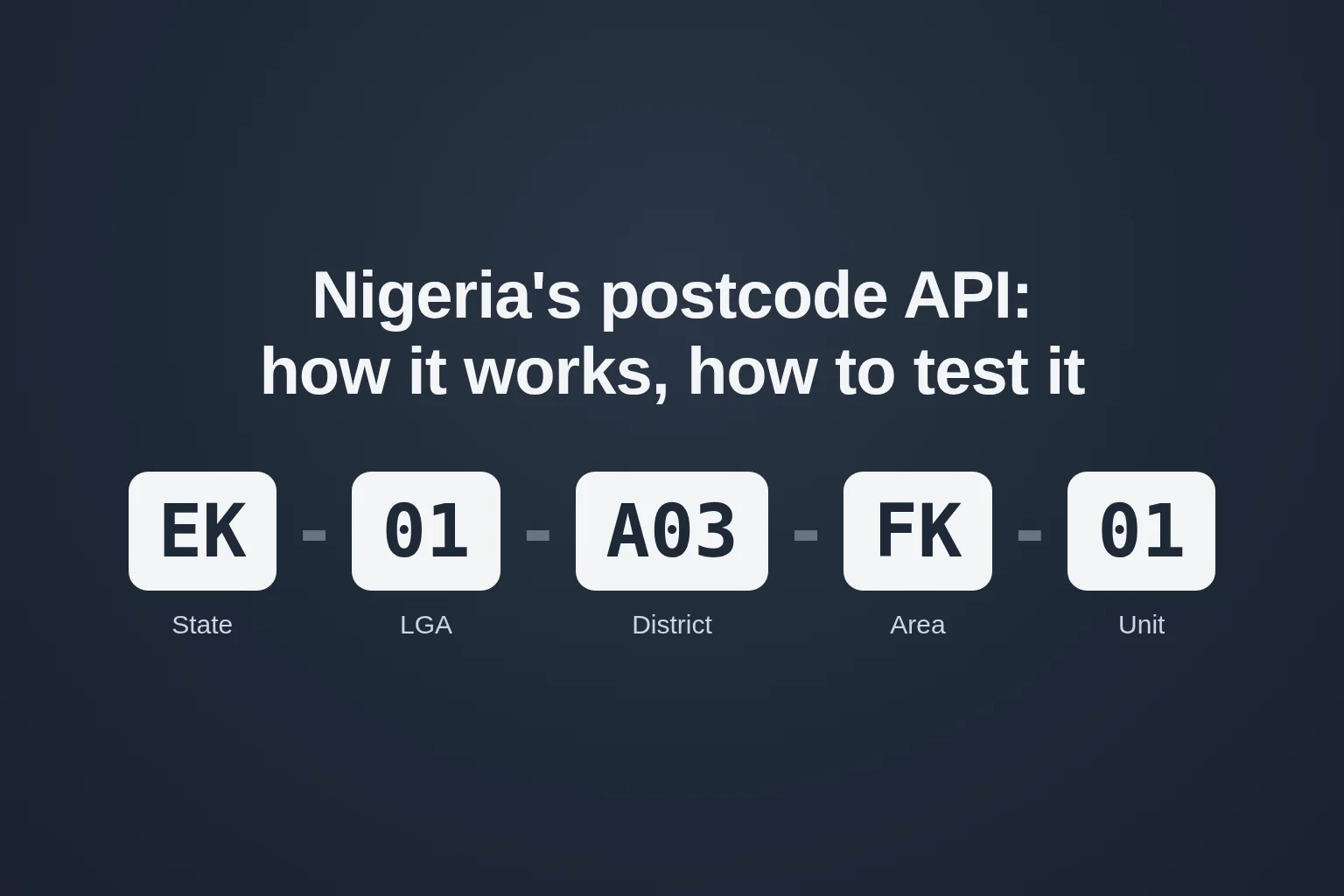 Nigeria's Postcode API: How It Works and How to Test It